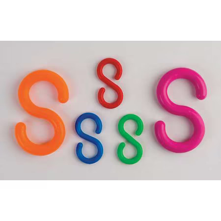 S-Hook For Plastic Chain Barrier, Red, 2 3/10 In Length, Gloss, 50305-10