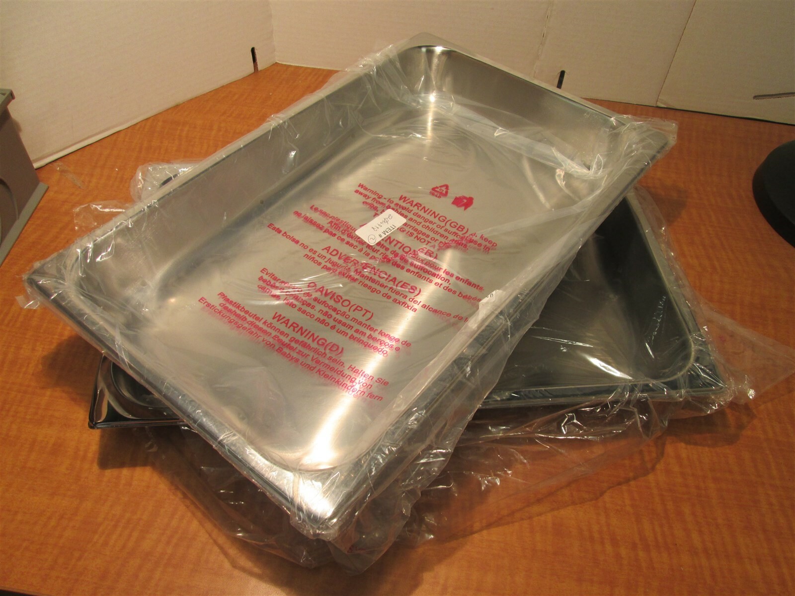 (2) AMERICAN METALCRAFT CDFP88 Chafer Food Pan 20-3/4 x 12 3/4 x 2 1/2 Rectangle