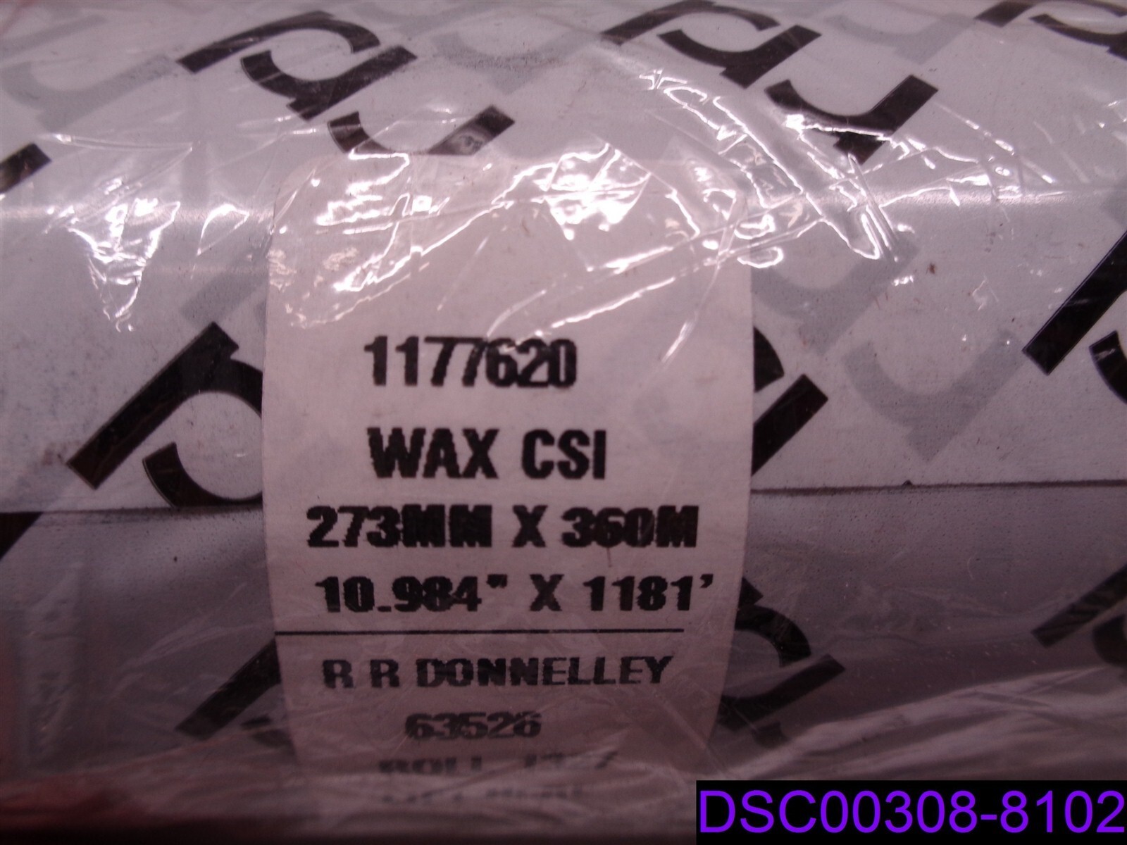 Qty = 7: RR Donnelley Wax Thermal Transfer Ribbons Model 1177620