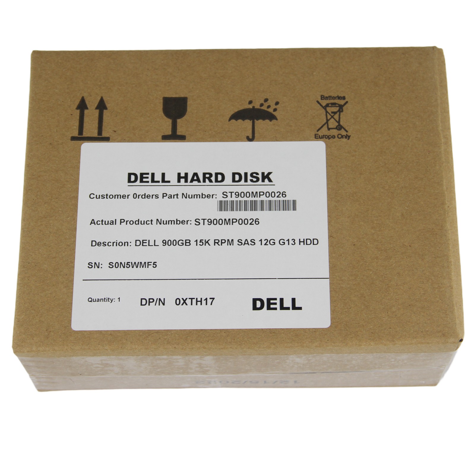 Brand new in box Dell 900GB SAS 10k 2.5″ 6G HDD XTH17 Seagate ST900MP0026