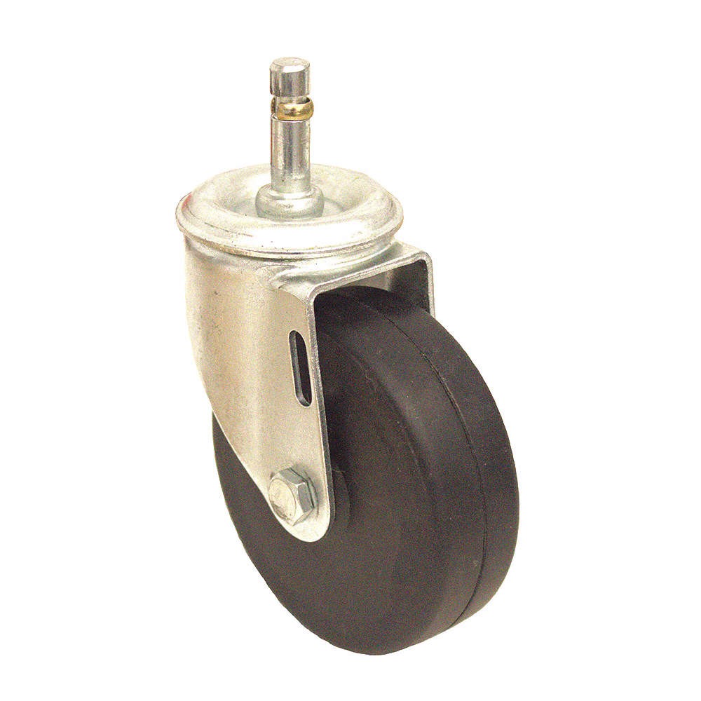 GRAINGER APPROVED P12S-R040D-SG1 Stem Caster,4″dia,Rubber,150lb 487G42
