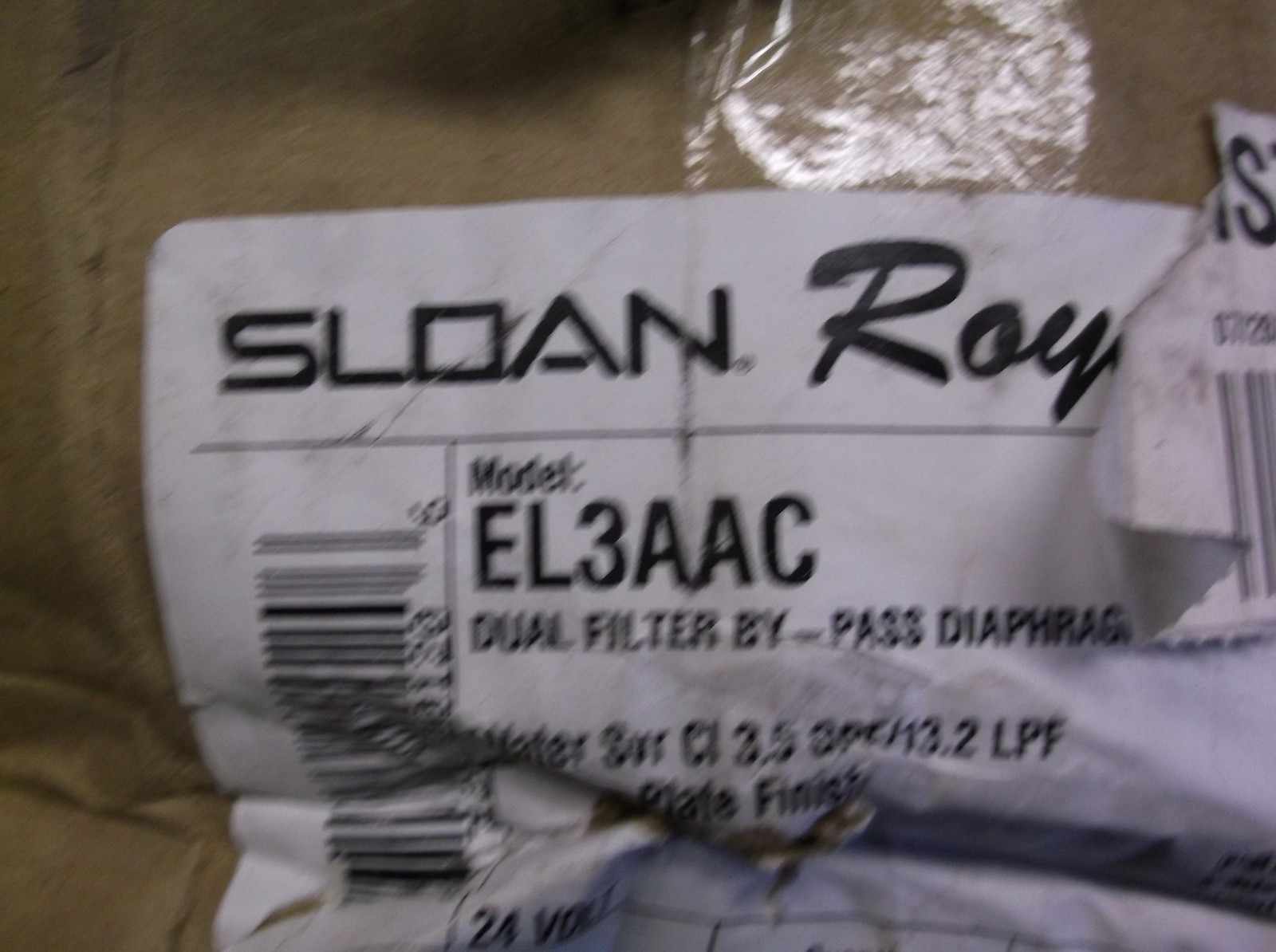 NEW Sloan TF2020 EL3AAC 1.73″ Bore 6-3/8″ CP Ryl Vlv Asm 3.5 GPM, Chrome Finish