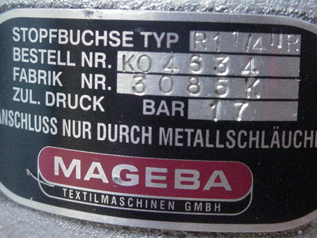 NEW MAGEBA (R 1-1/4″ R) (K04634) 17BAR FABRIK# 3085K WEAVING PUMP VALVE EP260/42