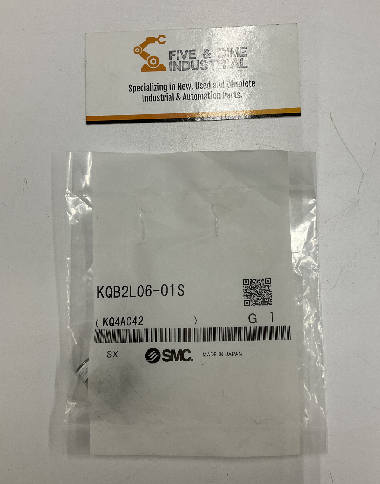 SMC KQB2L06-01S Metal Elbow Fitting 1/8″ NPT X 6mm Tube