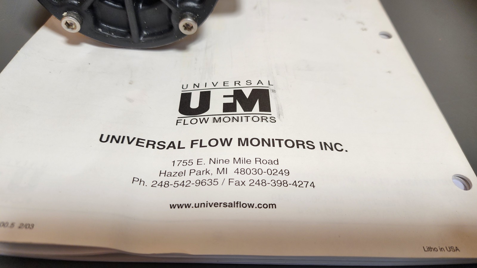 UNIVERSAL FLOW MONITORS 0076M-4L-1000V.9-A1NU-ZRF-2.5D NOS