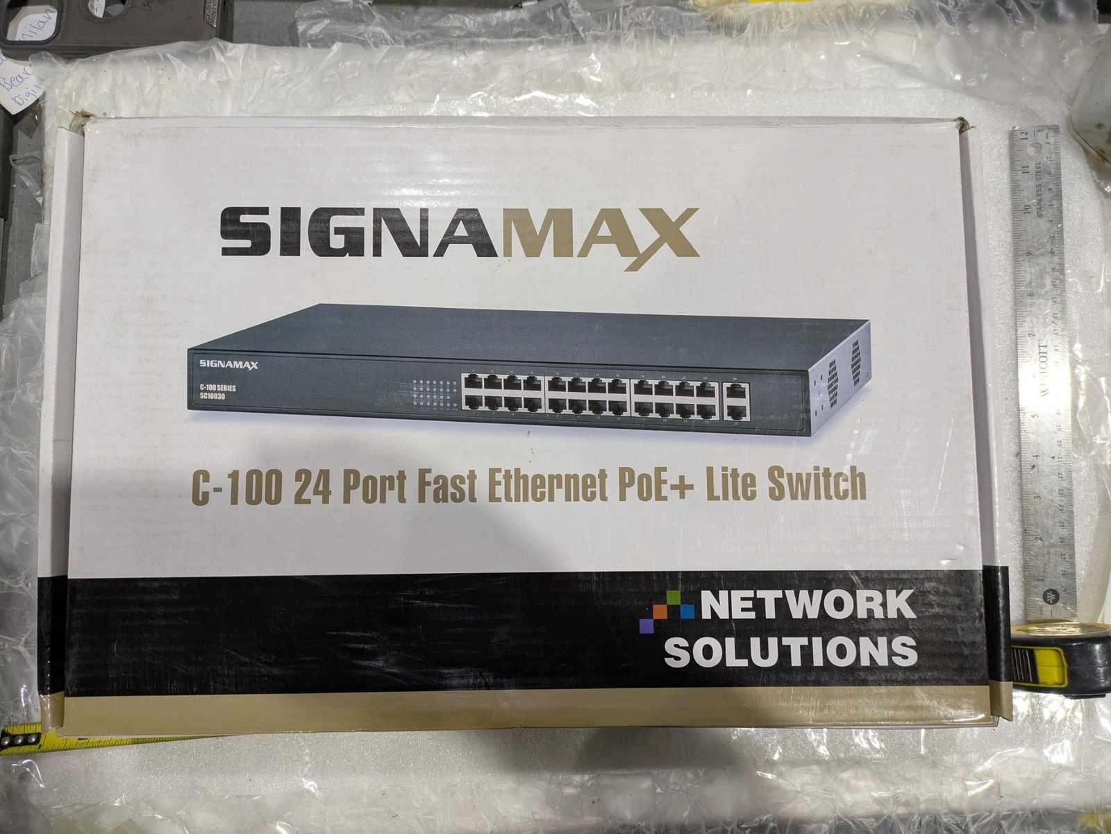 SIGNAMAX C-100 24 PORT FAST ETHERNET POE+ LITE SWITCH SC10030 DC52V 5A HOFFMAN