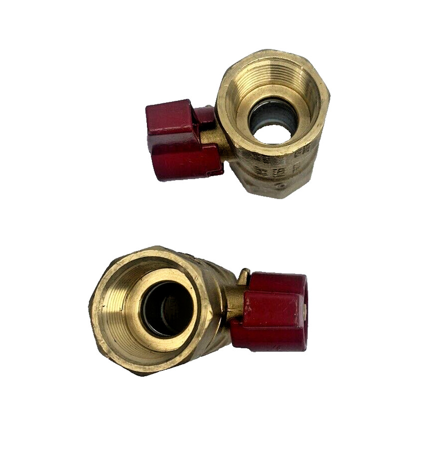 LOT OF 2, GBV02, SHUTT-OFF BRASS VALVE, LPG BALL VALVE 3/4 FNPT 175G