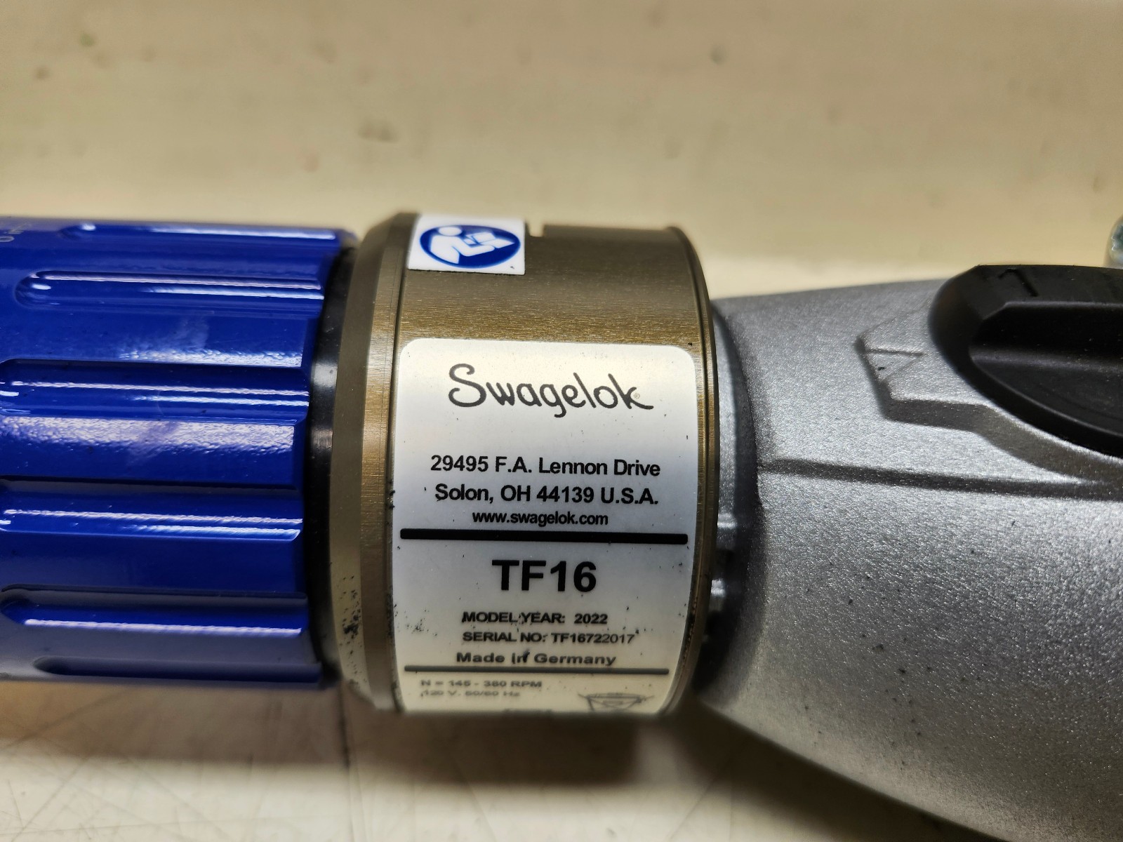 2022 Swagelok TF16 Tube Facing Squaring Tool w/ 1/4″ & 3/8″ Collets Mint