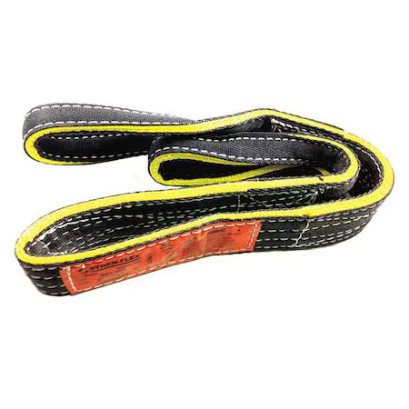 Stren-Flex Re1-902-04 Synthetic Web Sling, Type 6, 4 Ft L, 2 In W, Nylon, Black