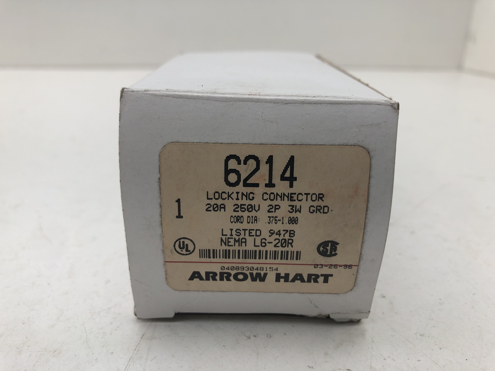 (Qty.2) ARROW-HART 6214 250V LOCKING CONNECTORS