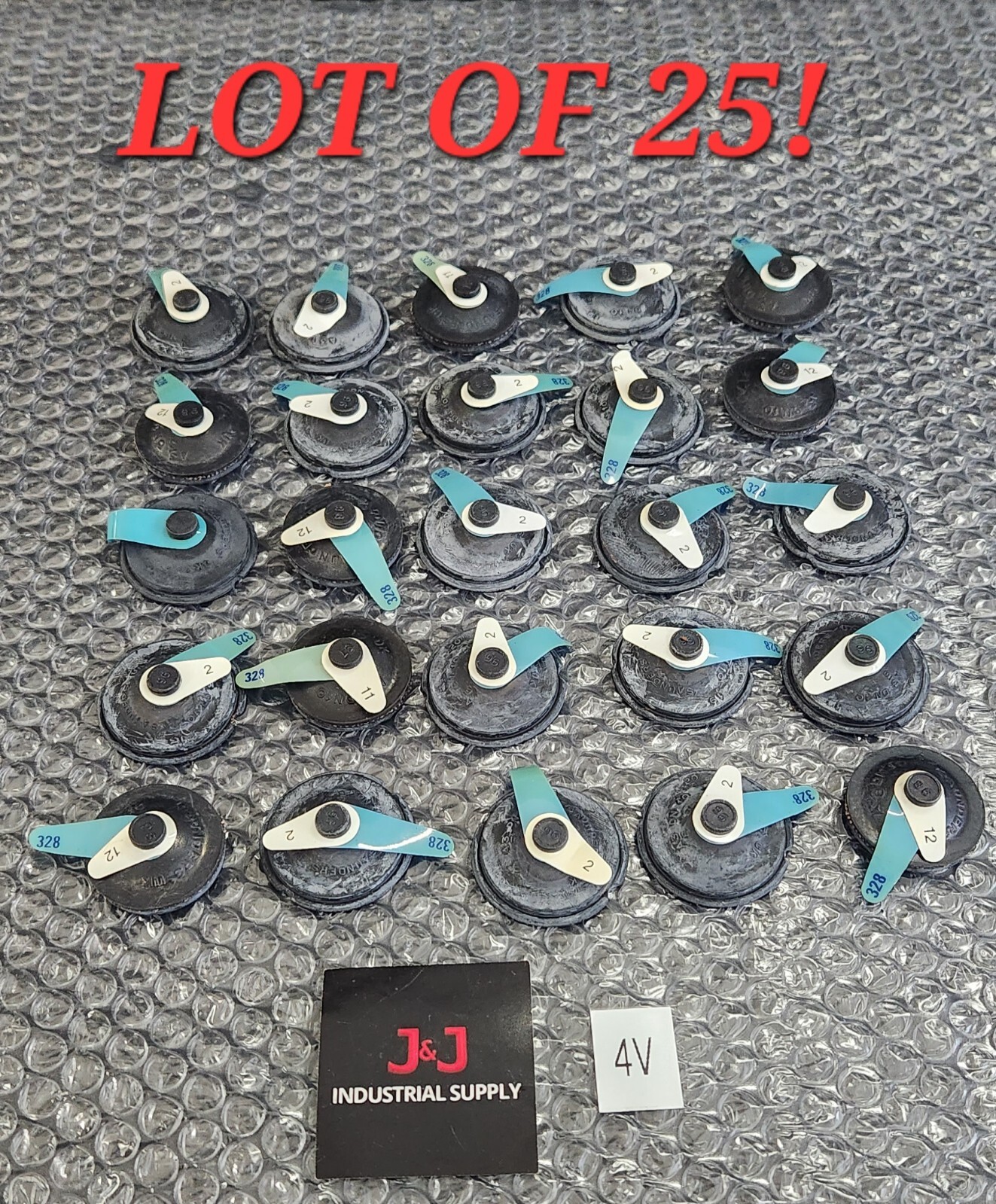 🆕️ *LOT OF 25* Saunders Replacement Diaphragms 3/8″ EPDM ⚡️🇺🇸 SHIP+WARRANTY