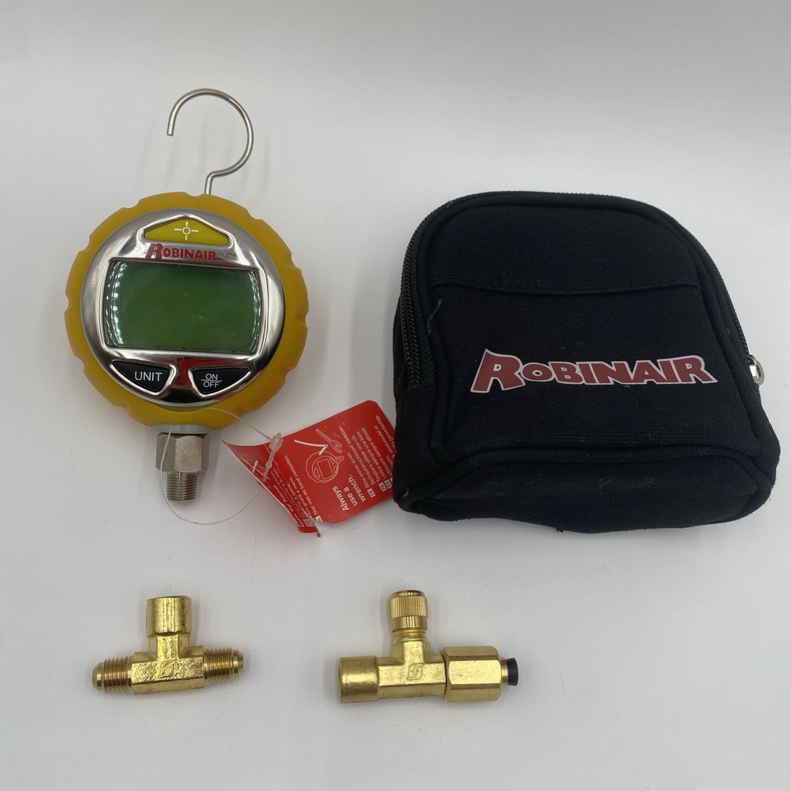 ROBINAIR RAVG-1 Digital Micron Vacuum Gauge – 1/4″ Male Flare Connection w/ T’s