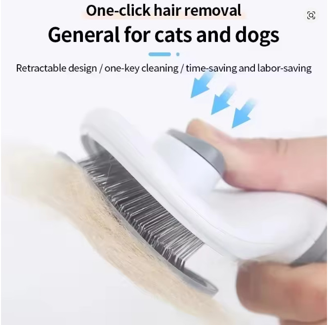 Pet Dog Brush Cat Comb Self Cleaning Pet Hair Remover Brush For Dogs Cats….
