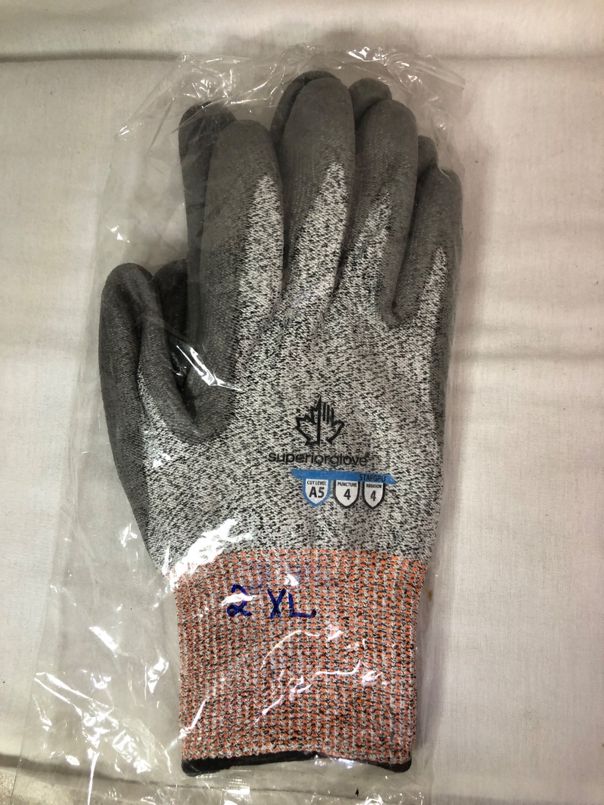 Superior Glove STAFGPU Cut Resistant Coated Gloves, Cut Level A5 2 XLarge (2XX)