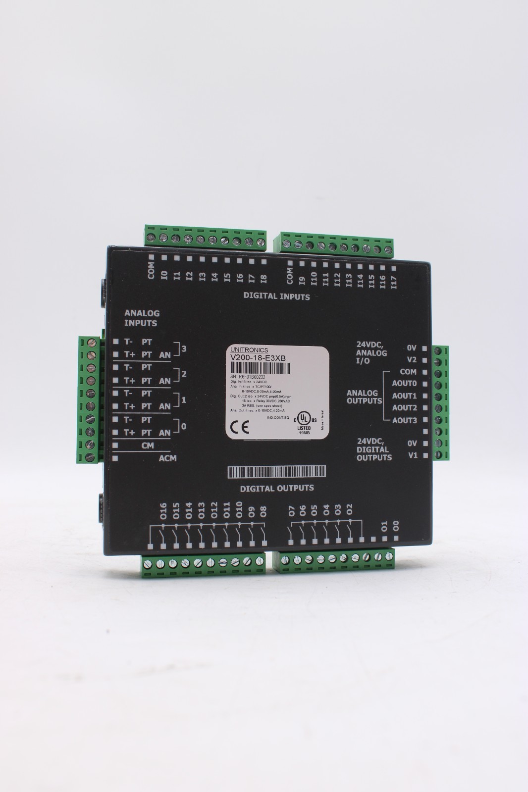 Unitronics V200-18-E3XB Comprehensive Snap-in I/O Module for PLC/HMI’s
