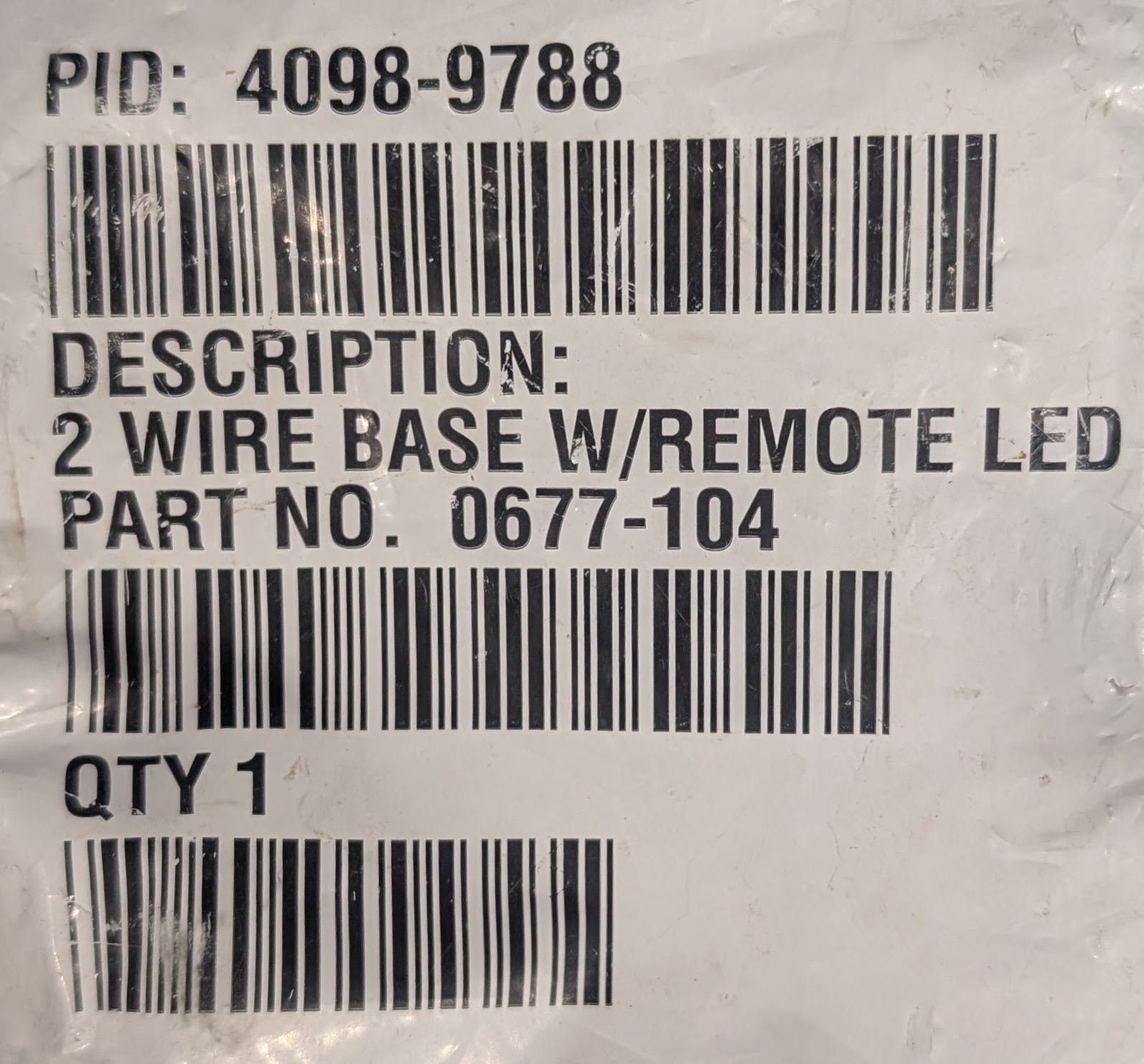 Simplex 4098-9788 2 Wire Base w/ Remote LED SAME DAY SHIPPING
