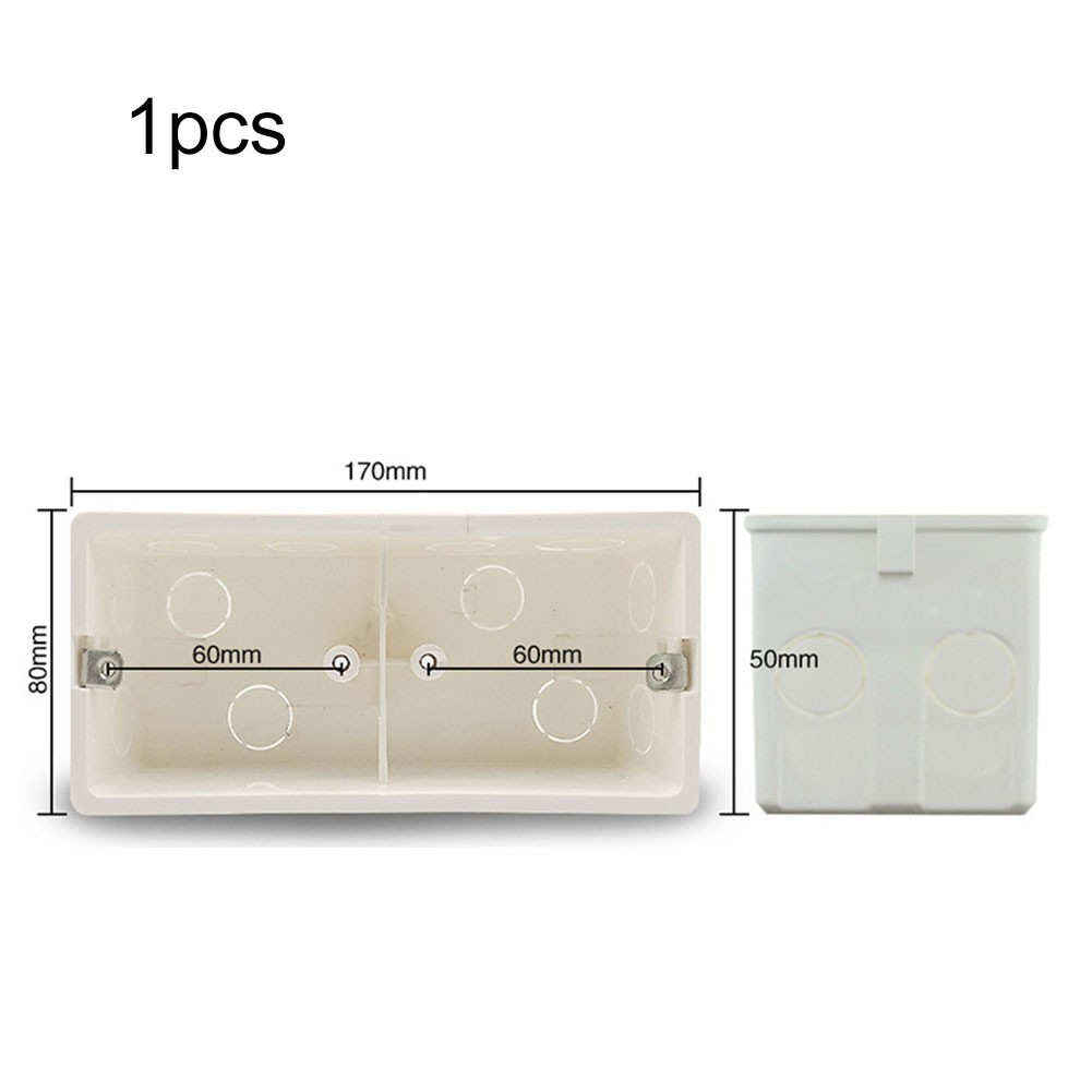 Socket Box Light Switch 1Gang 80x80x50mm European Standard Light Pattress Switch