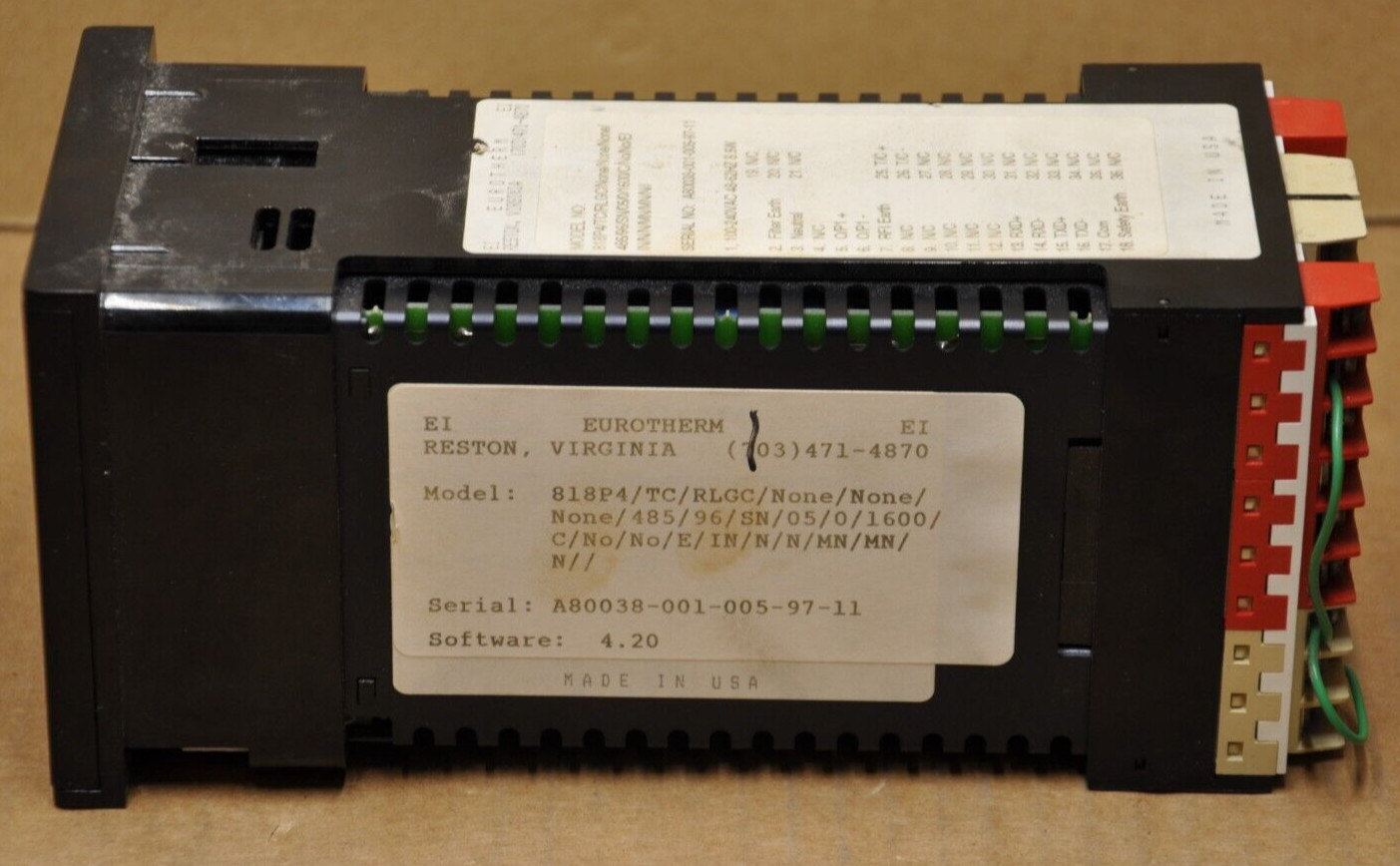 EUROTHERM 818P4/TC/RLGC TEMPERATURE CONTROLLER