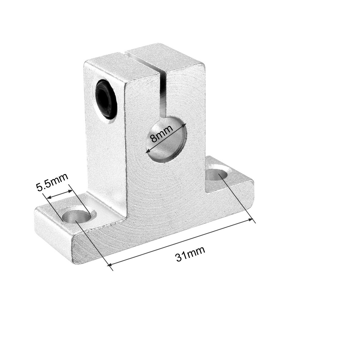 4pcs SK8 Aluminum Linear Motion Rail Clamping Rod Rail Guide Support