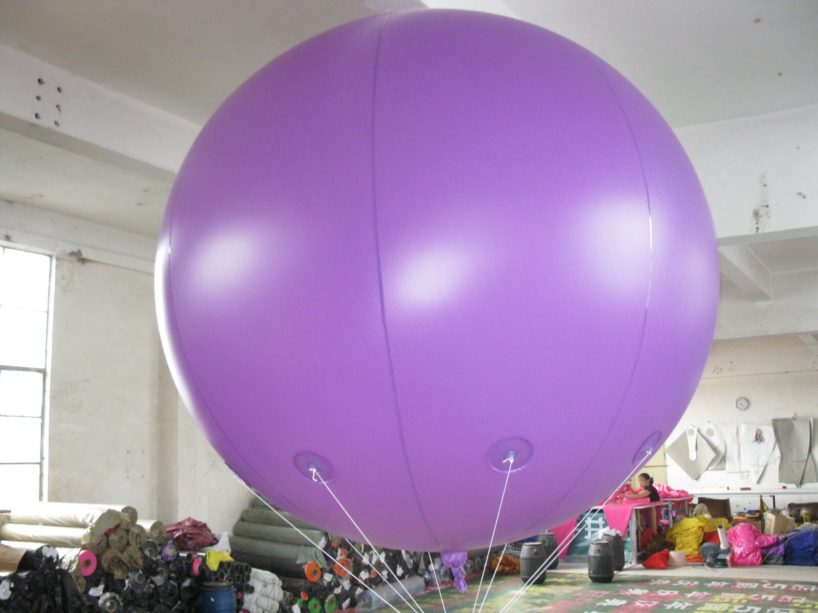 Purple Blank Round Balloon Sphere 5.3ft (160cm) Advertising Air/Helium