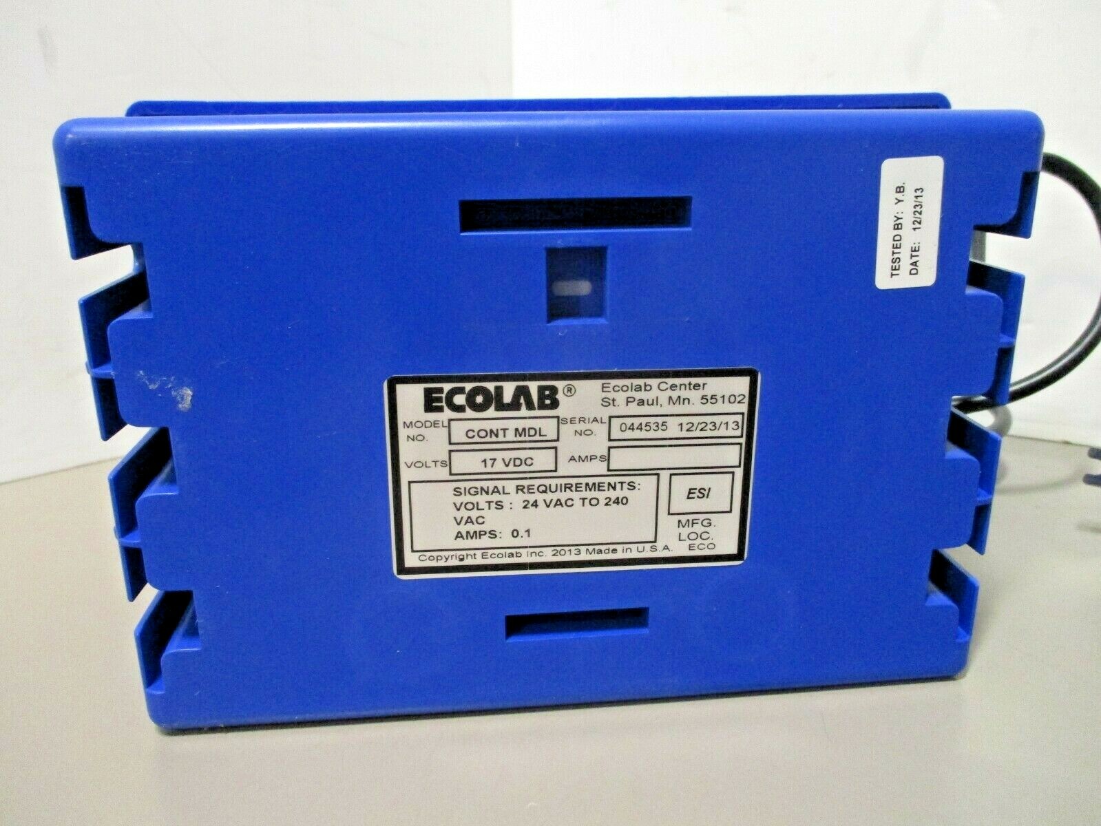 ECOLAB 9259-2036 SS Navigator Remote Control Module 10 Position