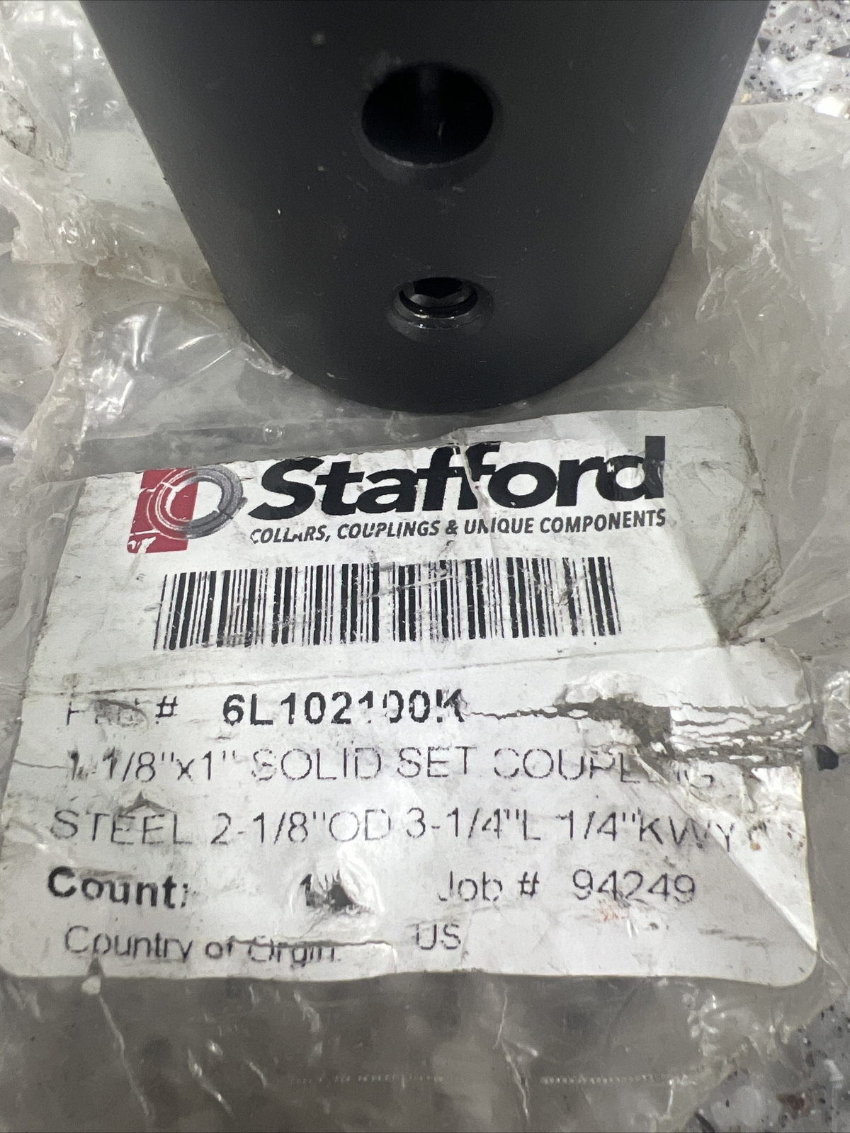 Stafford 6L102100K Solid Set Coupling Steel