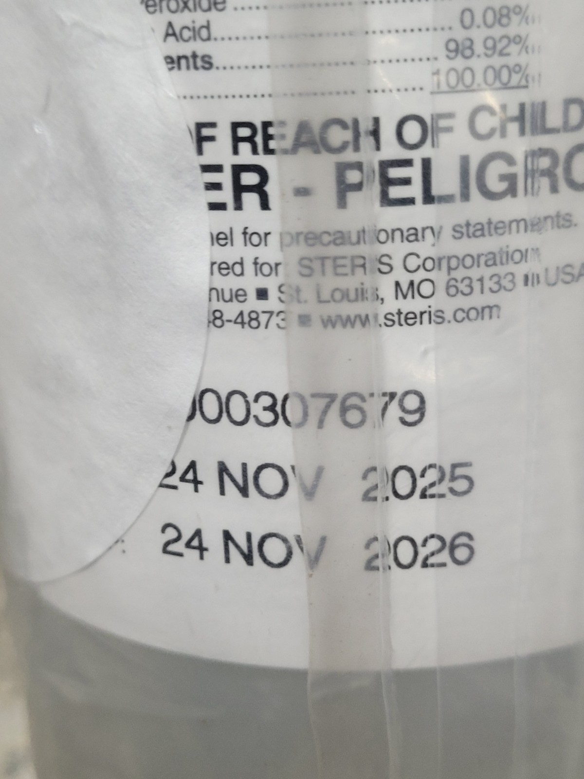 Steris 6528-73 Spor-Klenz RTU 1qt. ready to use Nov 2026