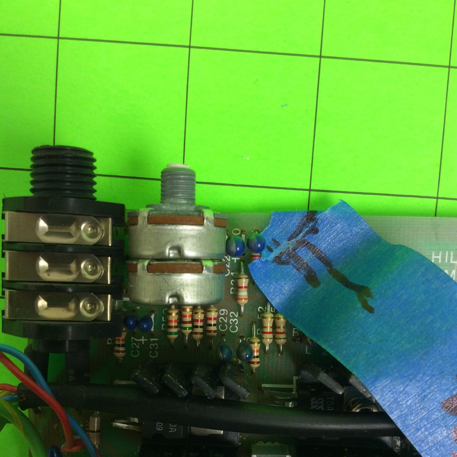 Hill MM1X Audio Mixer MULTIMIX-3 Board (BROKEN Knob)