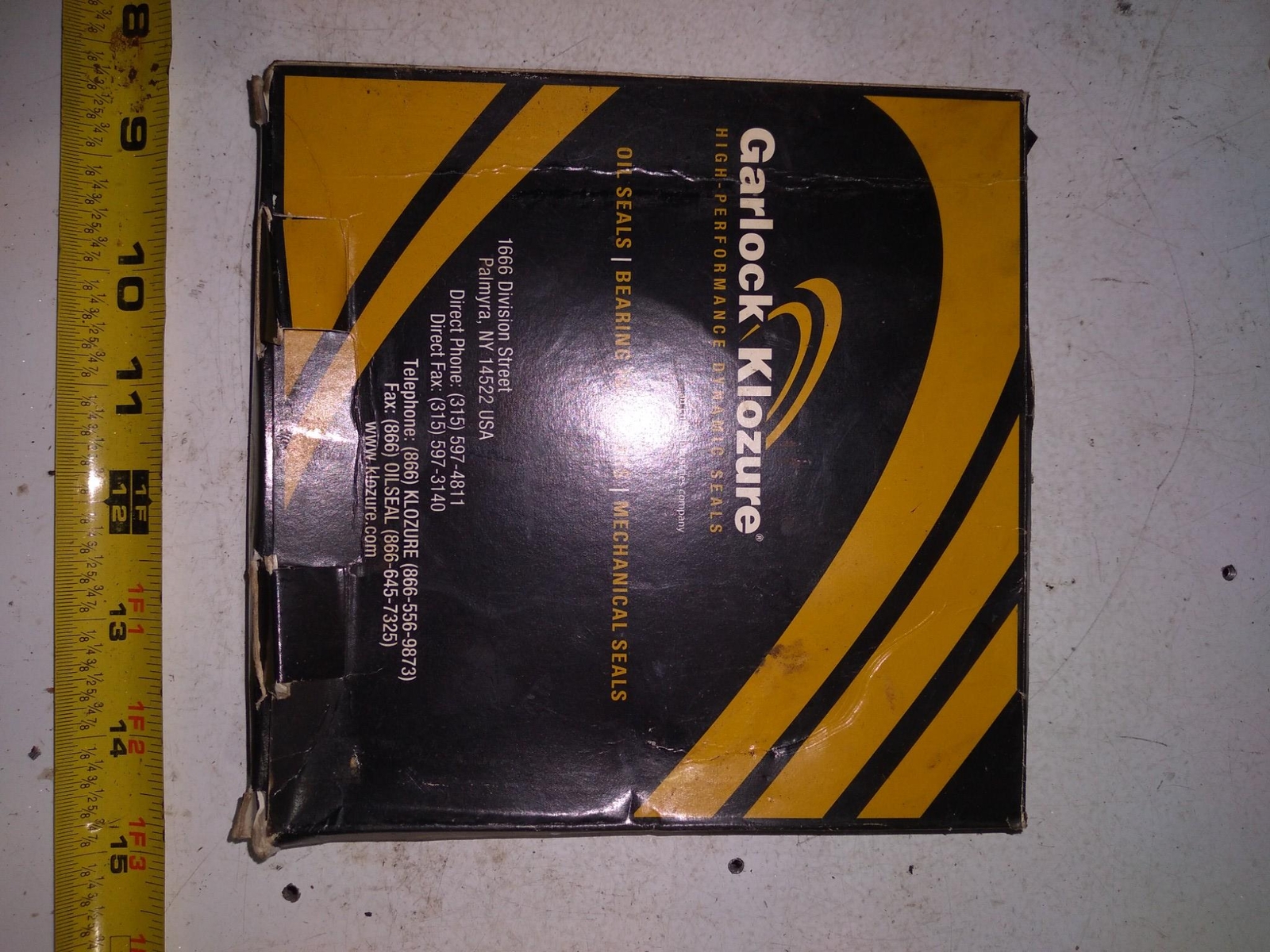 GARLOCK KLOZURE 21086-2366 53X2366 RIGHT N CRS KANBAN 3.500 TD 4.500OD