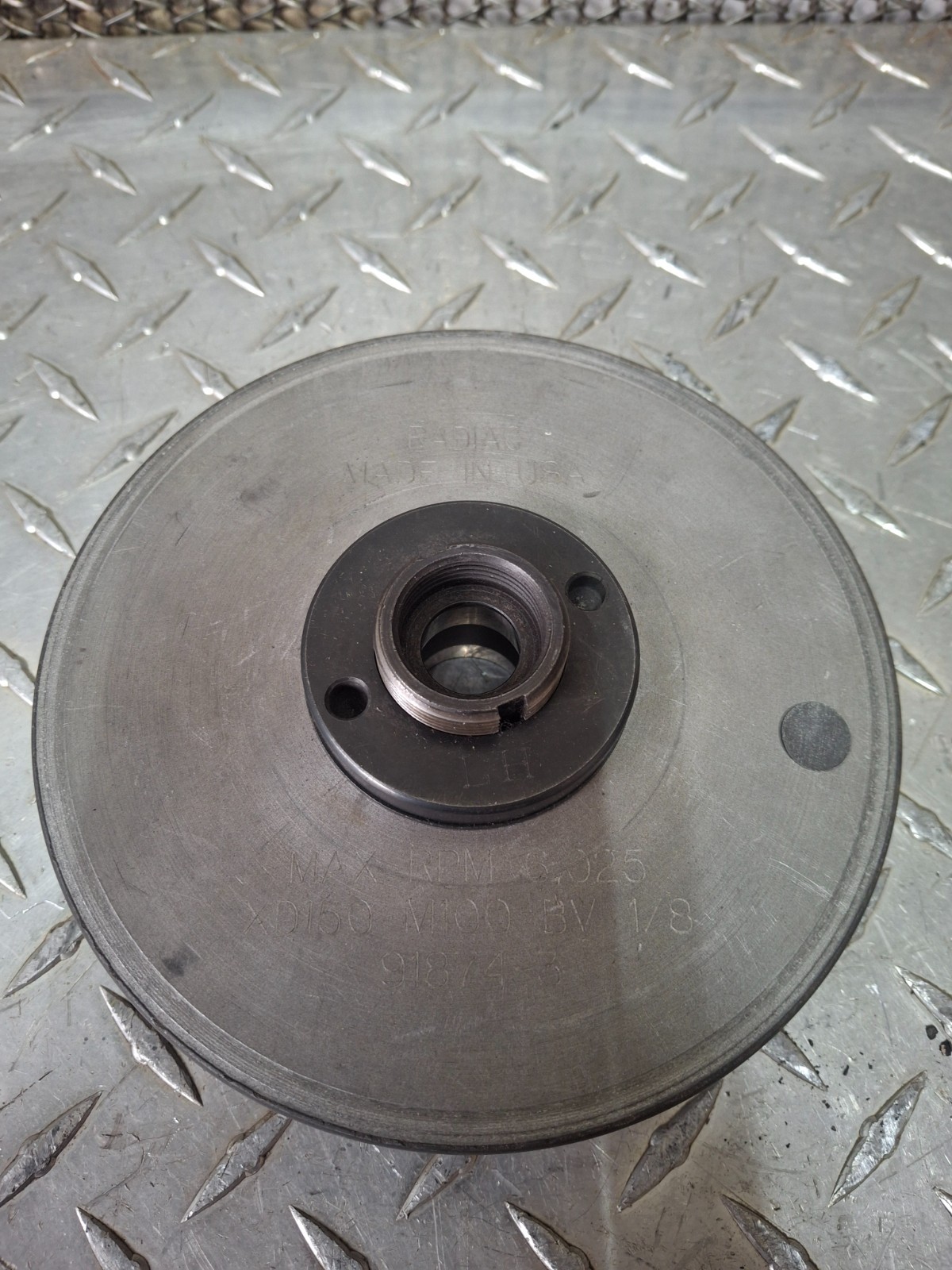 Diamond Radiac Aluminum Grinding Wheel D150 M100 BV 1/8 91874-3