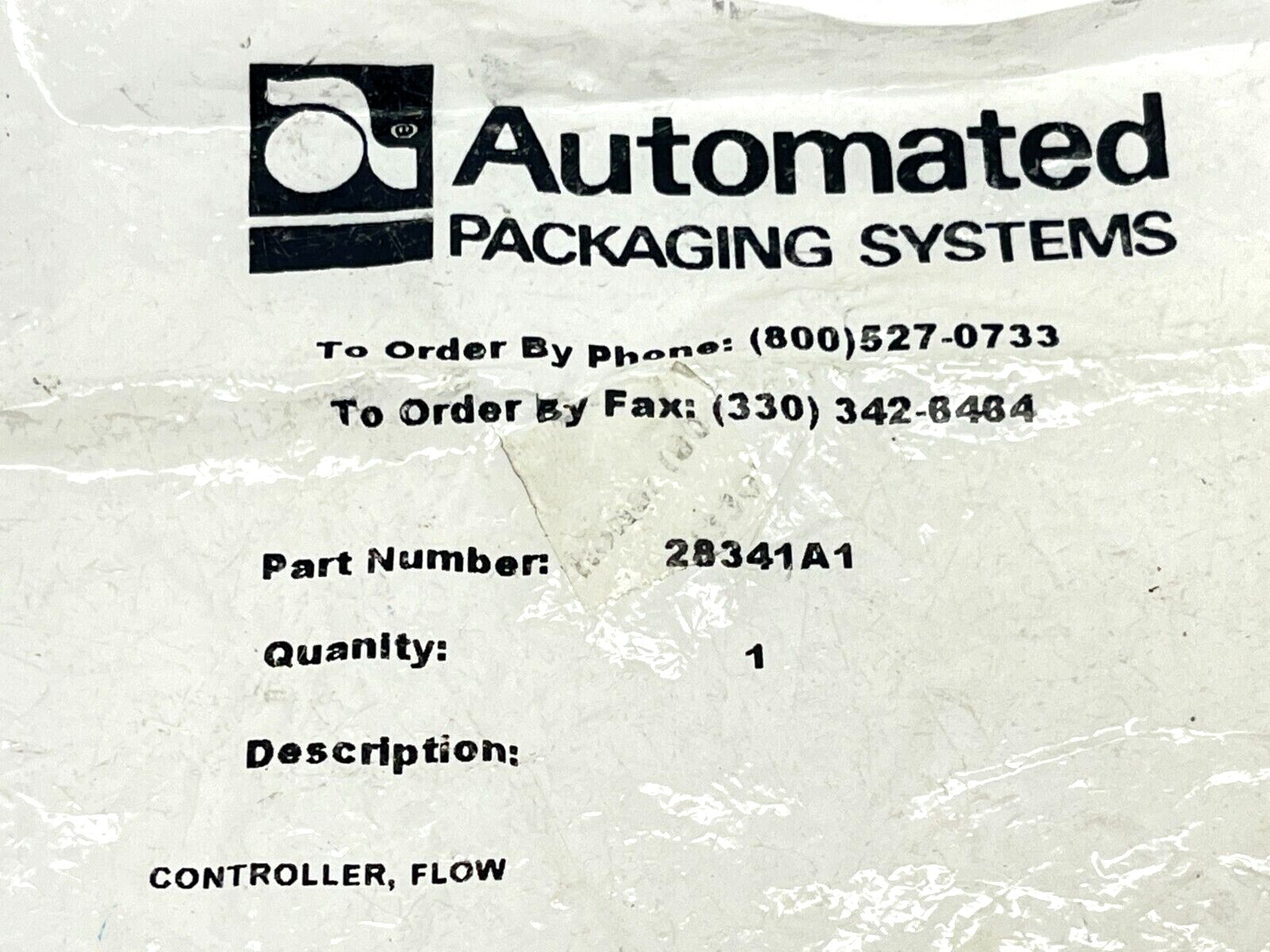 Automated Packaging Systems 28341A1 Flow Controller