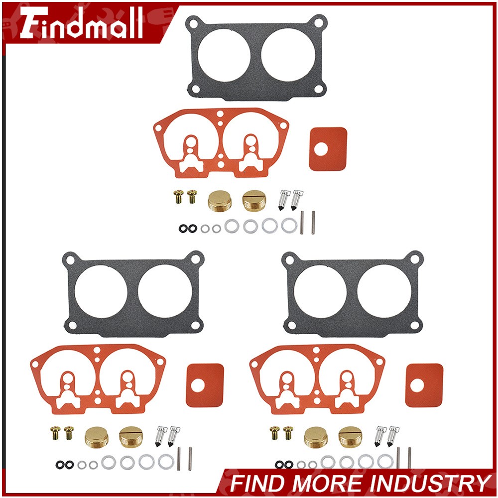 Findmall 3× Carburetor Rebuild Kit For Outboard V-6 For Yamaha 150 175 200 225