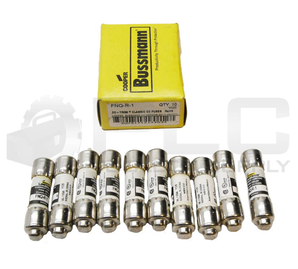 NEW BOX OF 10 BUSSMANN FNQ-R-1 LIMITRON FUSE 1A 600VAC