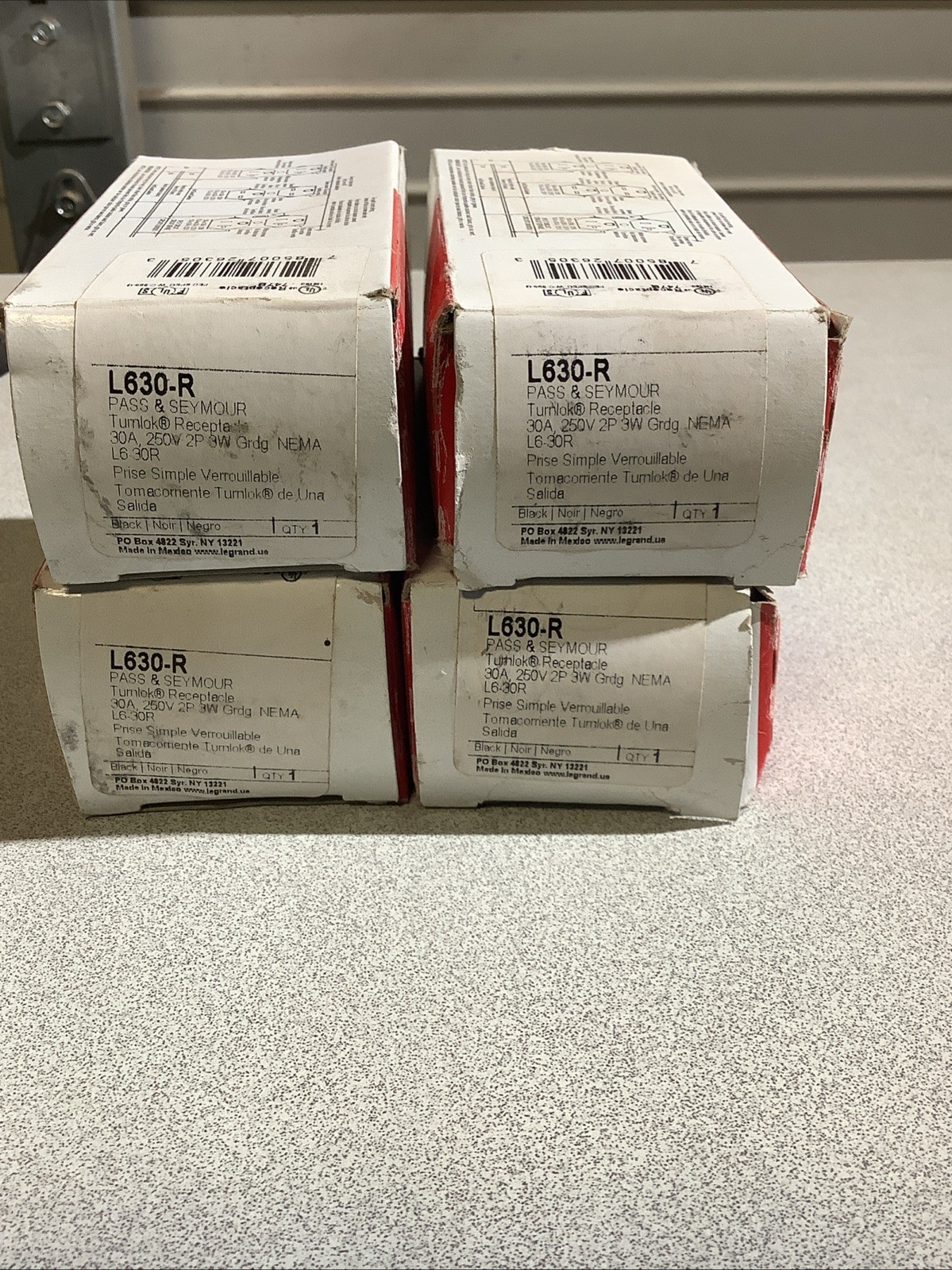 Legrand L630-R Turn Lok Receptacle – Lot of 4 – New OLD STOCK