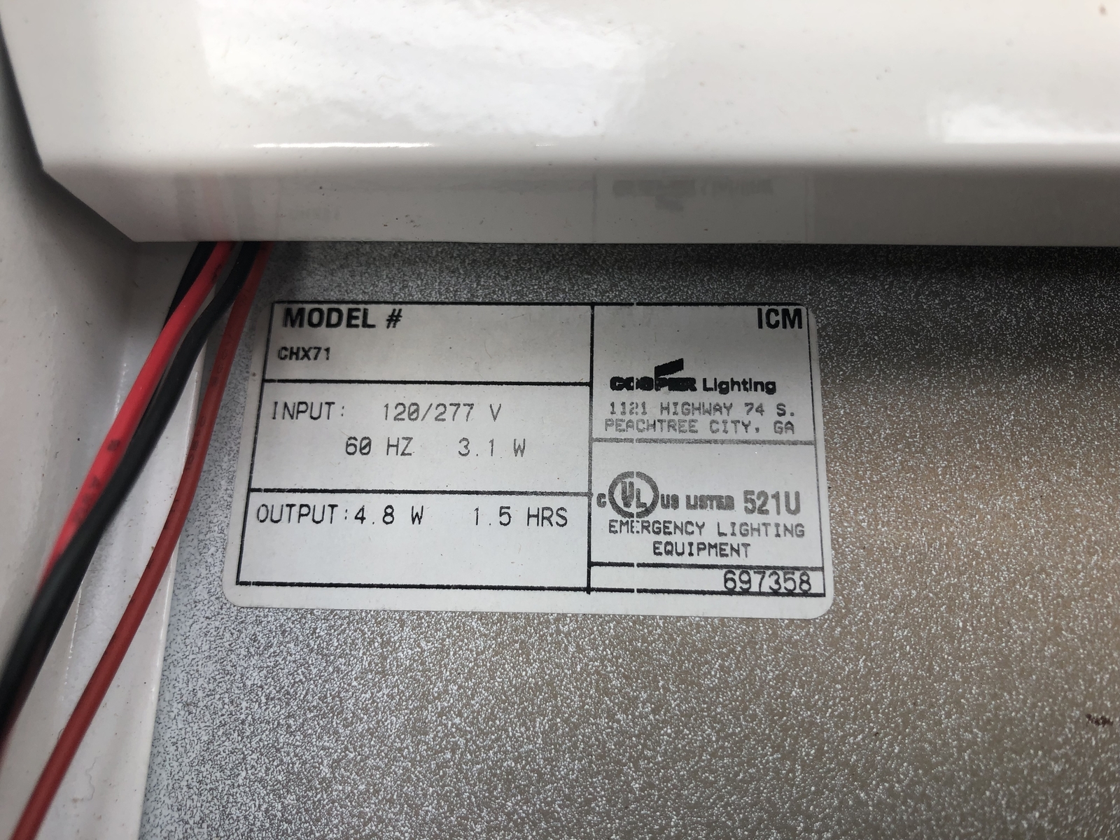 SURE-LITES CHX71 LED EMERGENCY INTEGRATED EXIT SIGN