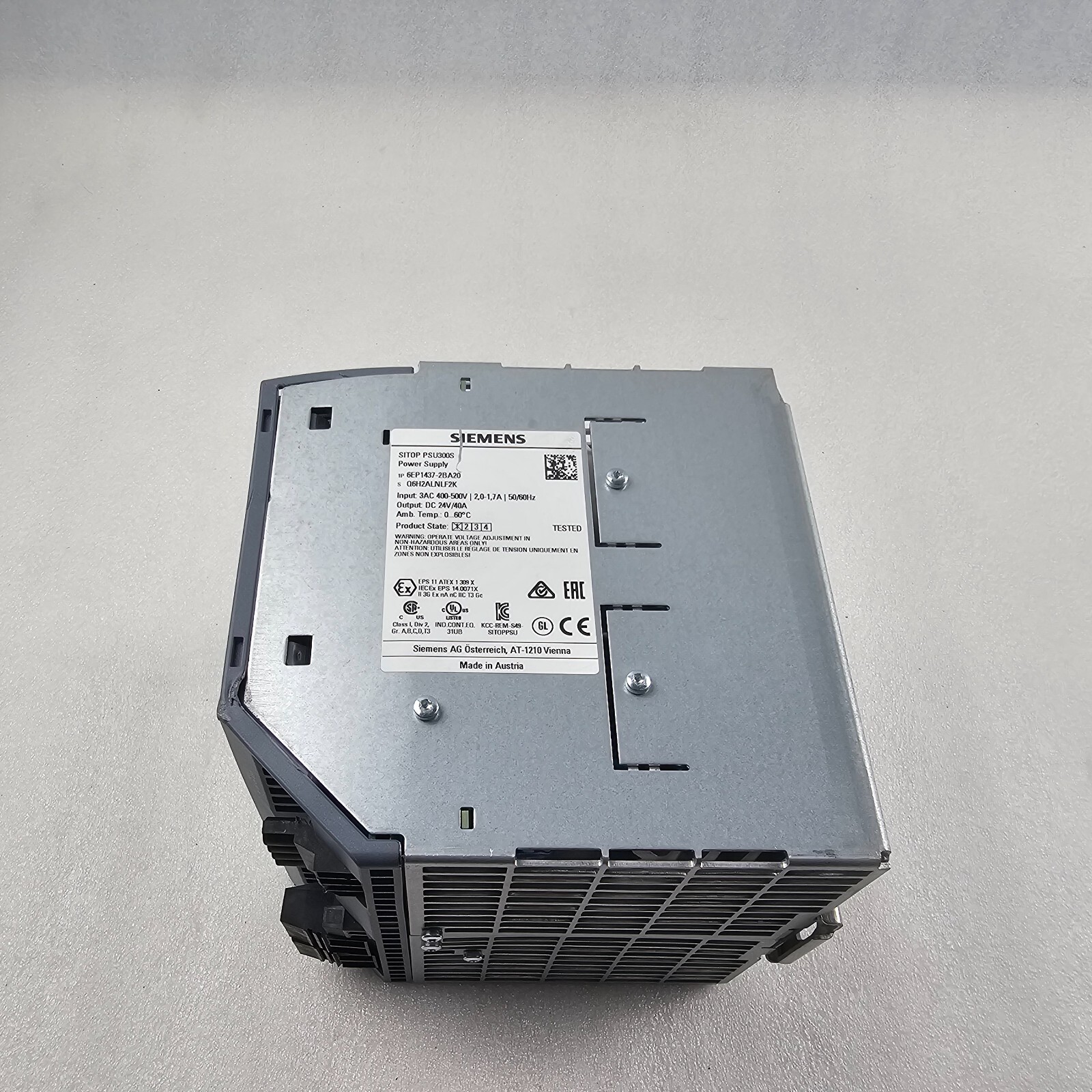 SIEMENS SITOP PSU300S POWER SUPPLY 6EP1437-2BA20