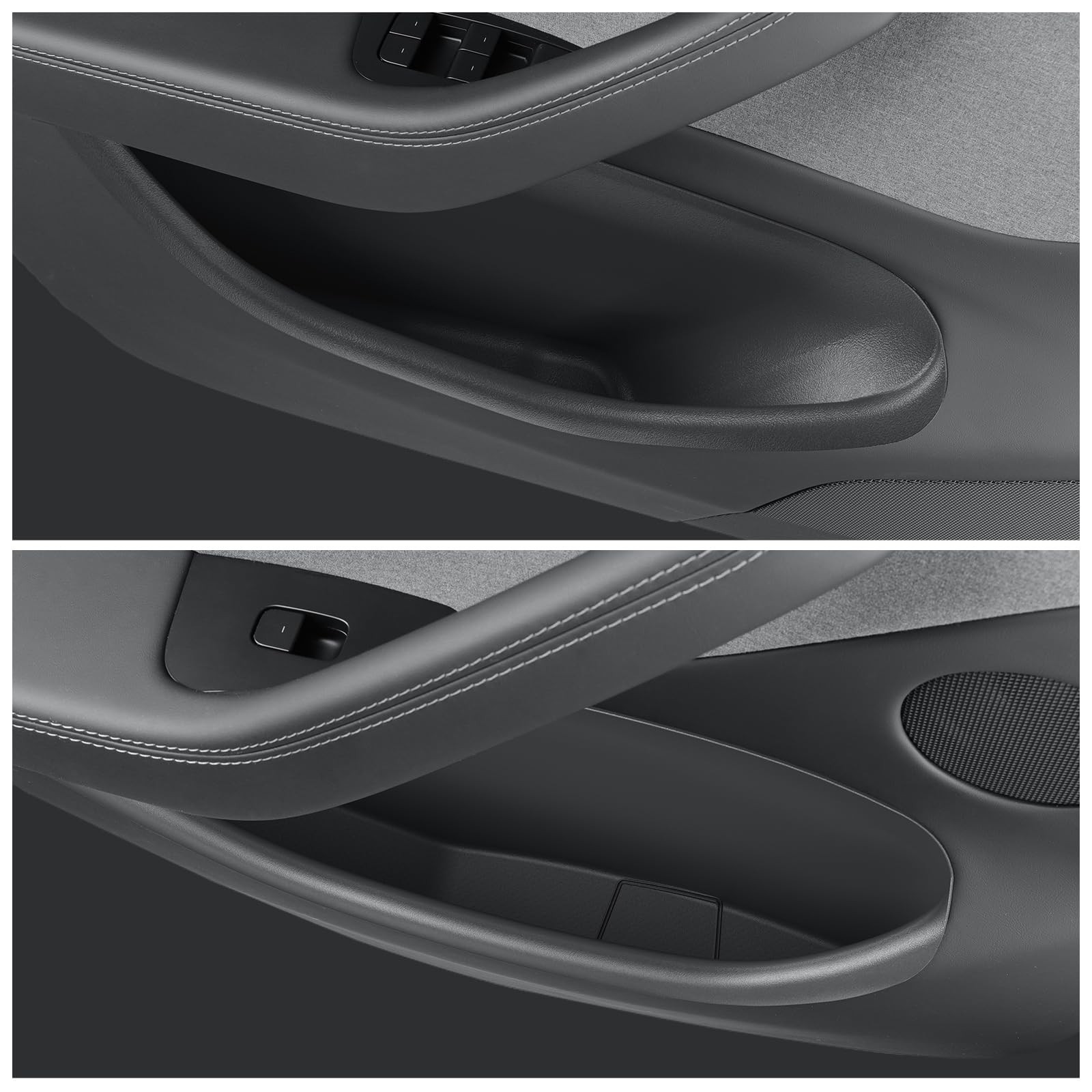 LUCKEASY 4PCS Door Side Storage Box Full Arounding for Tesla Model Y Juniper …