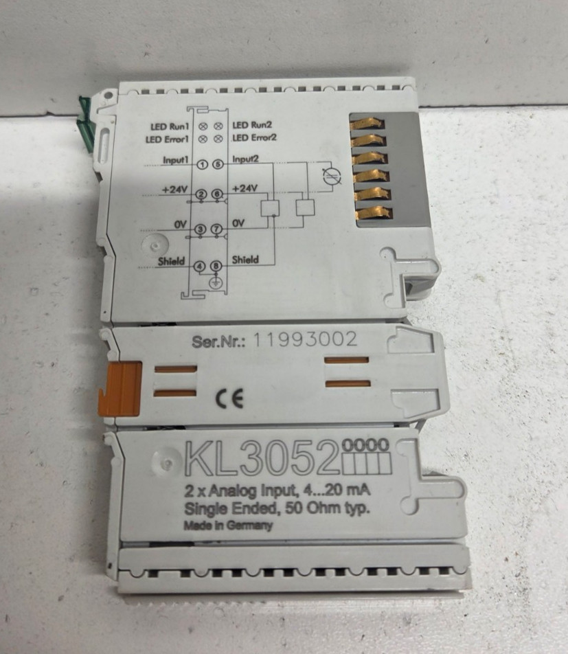 GUARANTEED! BECKHOFF 2 CHANNEL ANALOG INPUT BUS TERMINAL KL3052