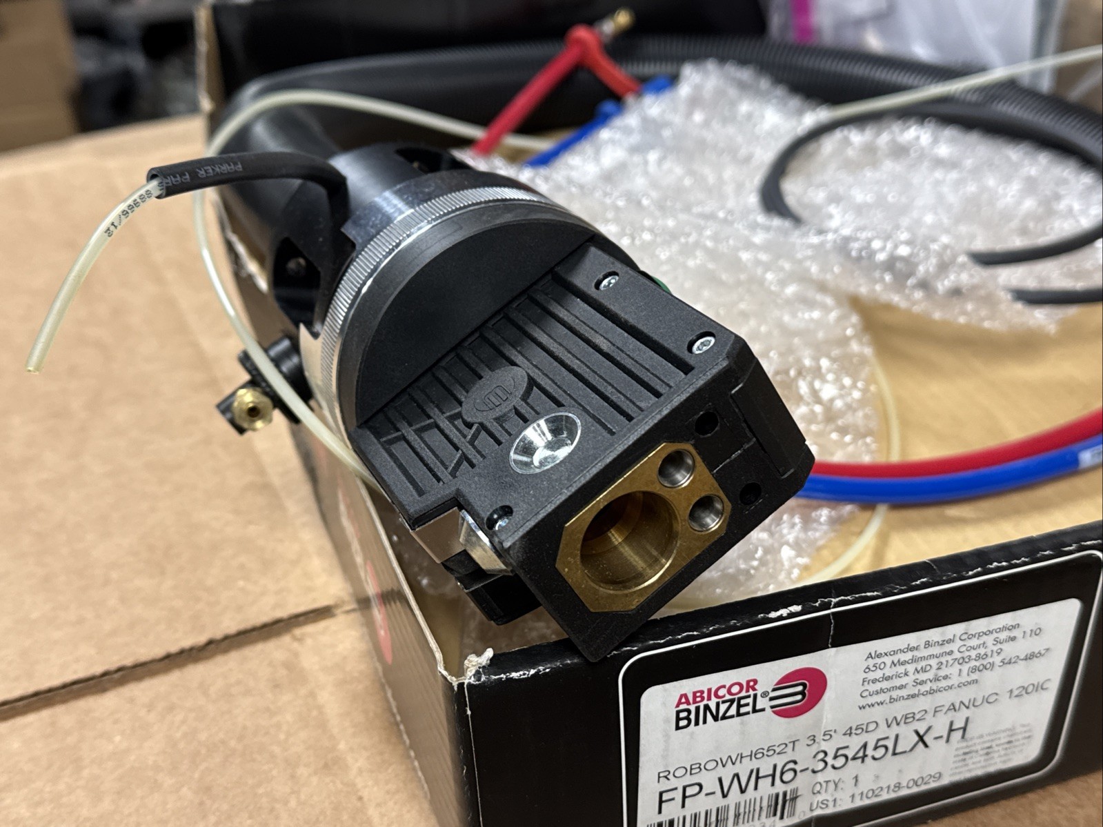 NEW Abicor Binzel FP-WH6-3545LX-H MIG / MAG Torch ROBOWH652T 45D WB2 FANUC 120IC