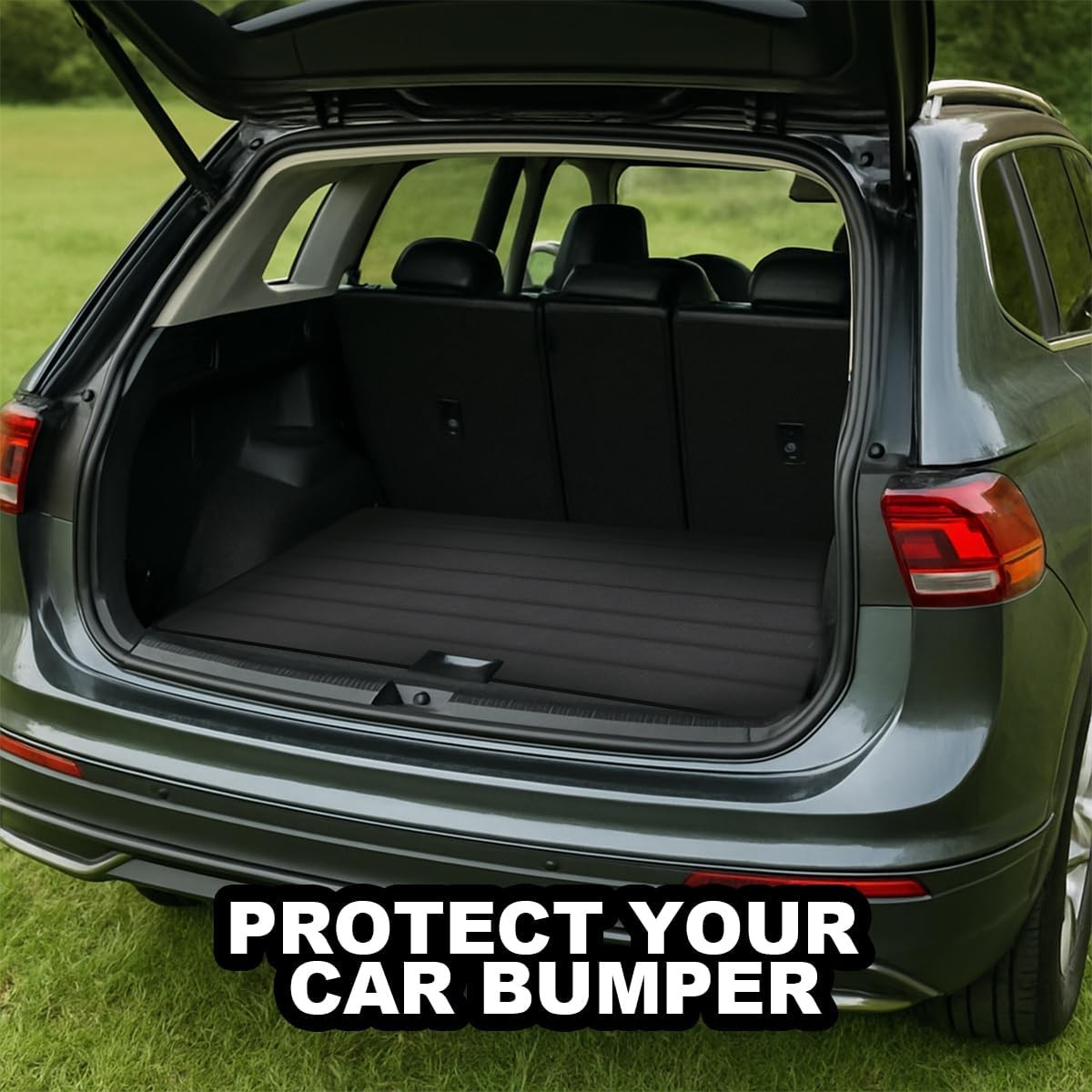 Large Bumper Guard for Cars, 38 x 25 Inch Foldable Vehicle Rear Bumper Cargo Pro