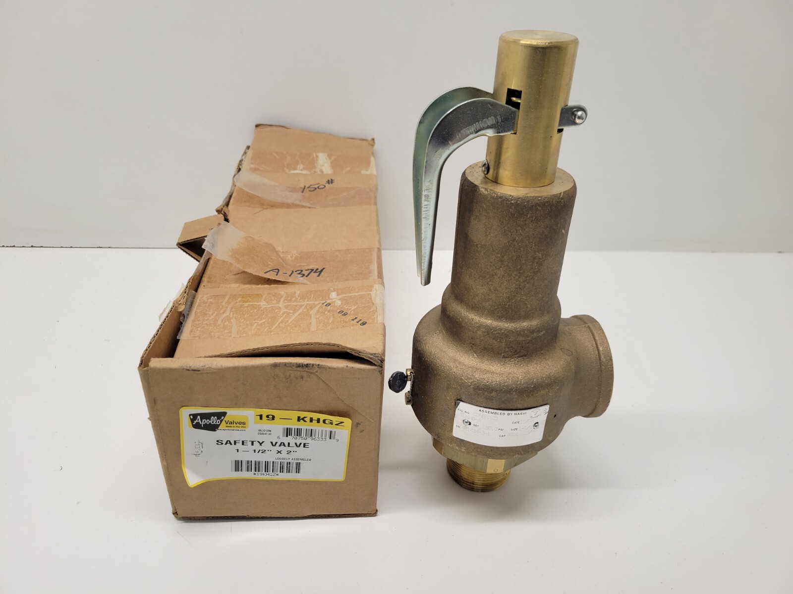 NEW OLD STOCK! APOLLO CONBRACO 1-1/2X2″ 150PSI PRESSURE RELIEF VALVE 19KHG-A