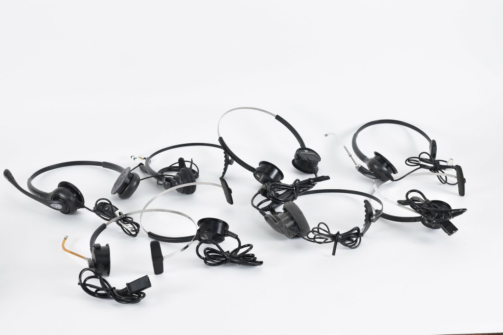 Plantronics Headset Headphone Microphone Lot of 15 Mixed Genuine H8