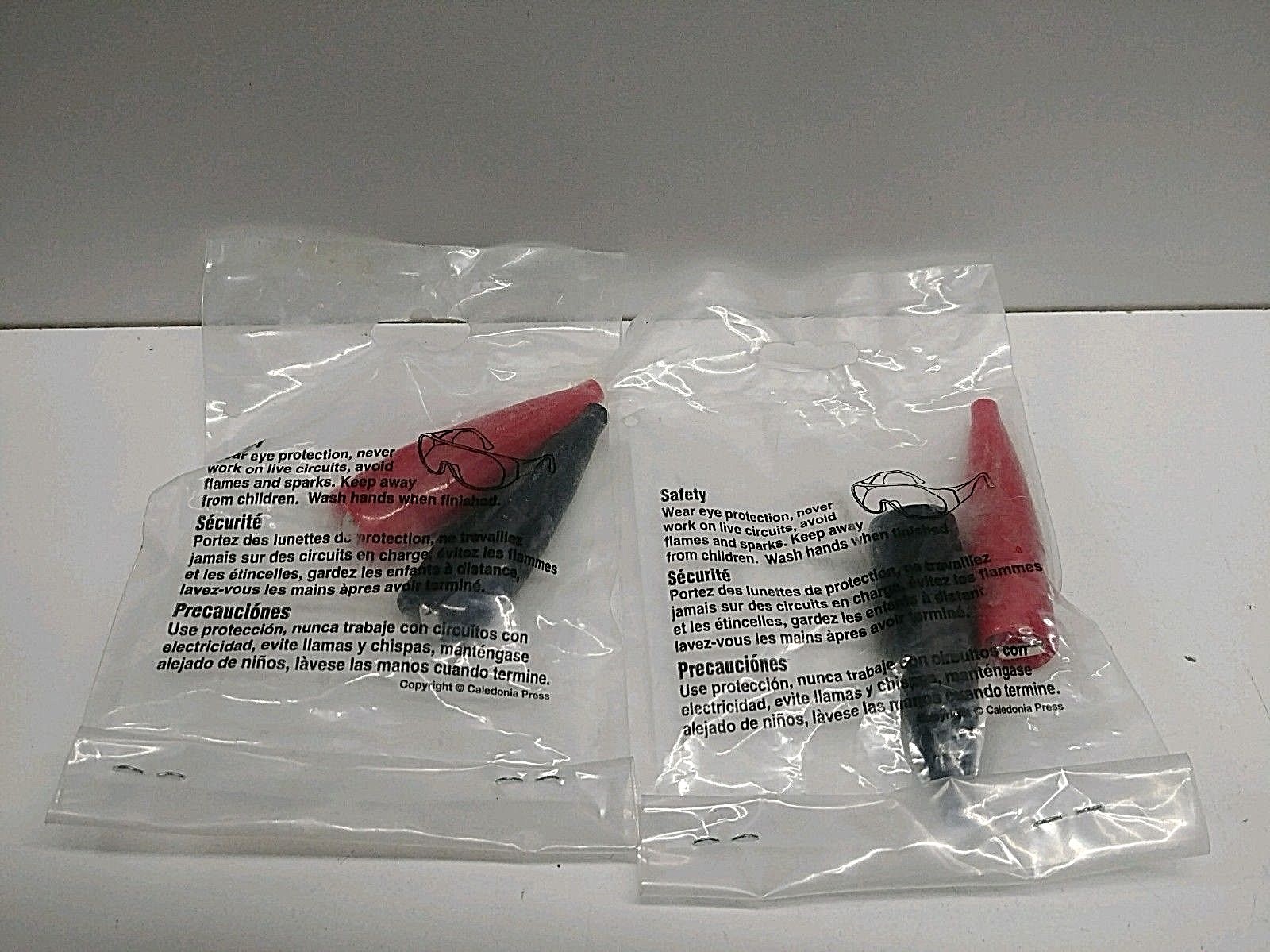 LOT OF (2) SETS NEW OLD STOCK! UNBRANDED 10A RED & BLACK VINYL BOOTS 602020-002