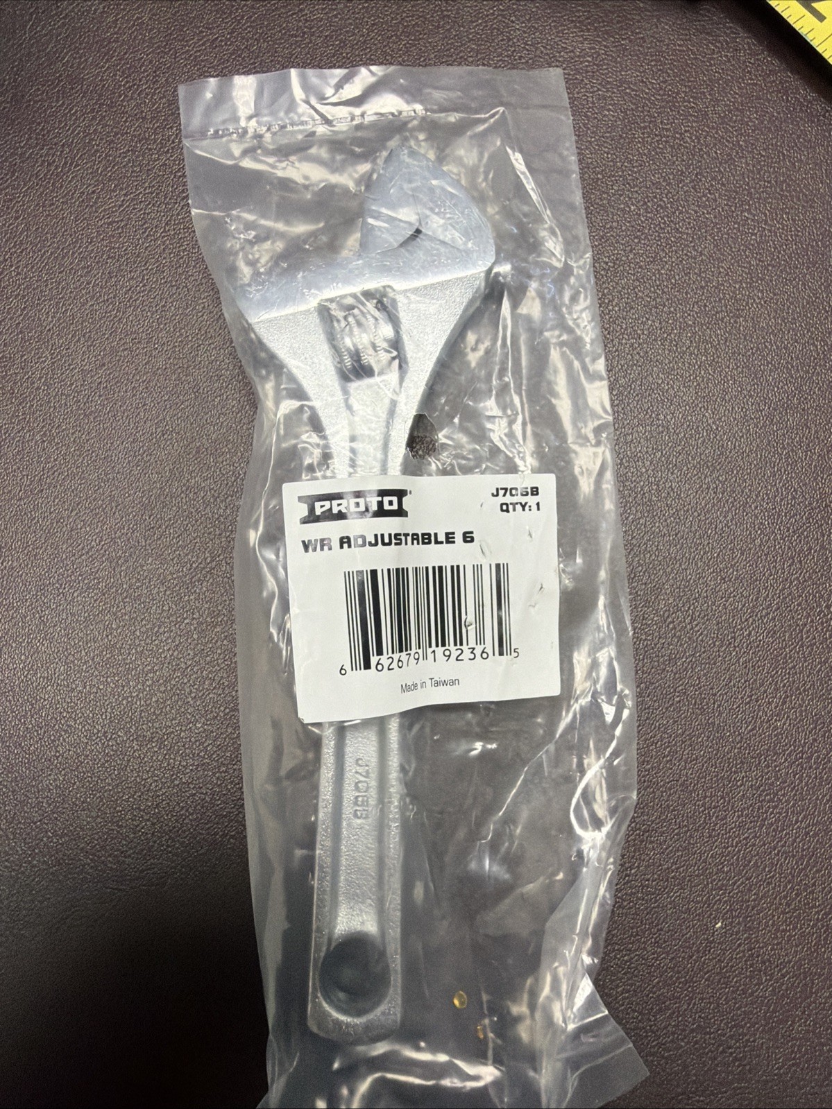 Proto J706B Adjustable Wrench: Steel, Chrome Finish