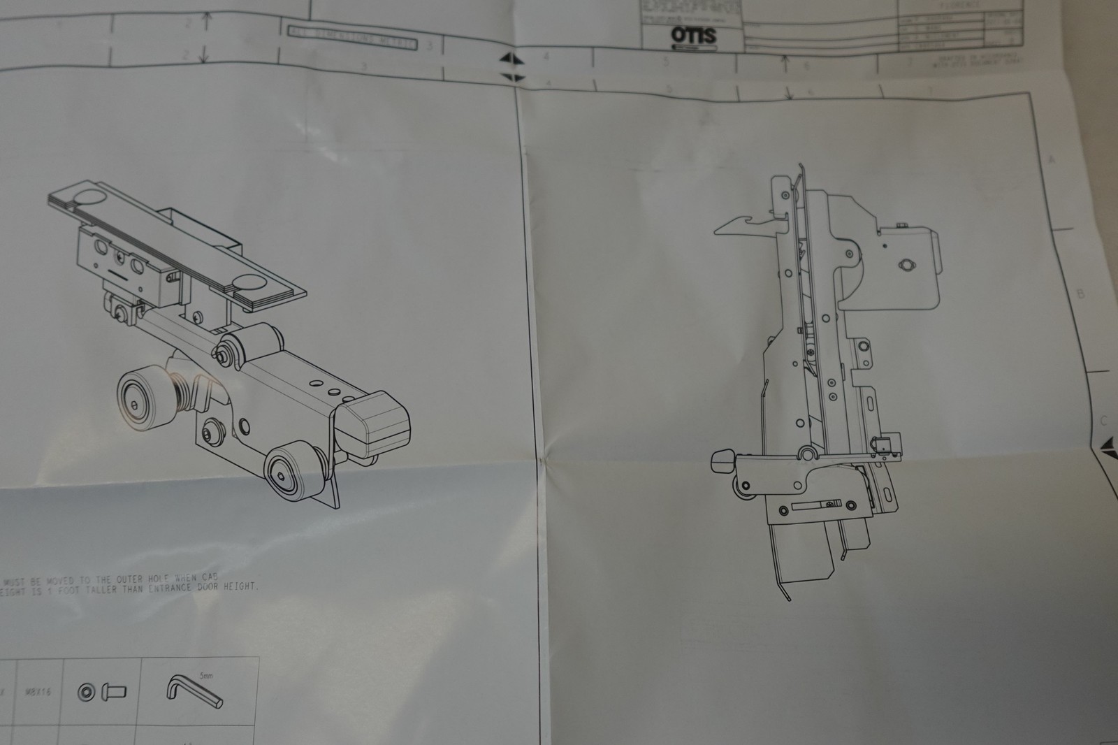 Otis Elevator – Interlock Arrangement Hardware Assy – Right Hand RH – AAB23400S7