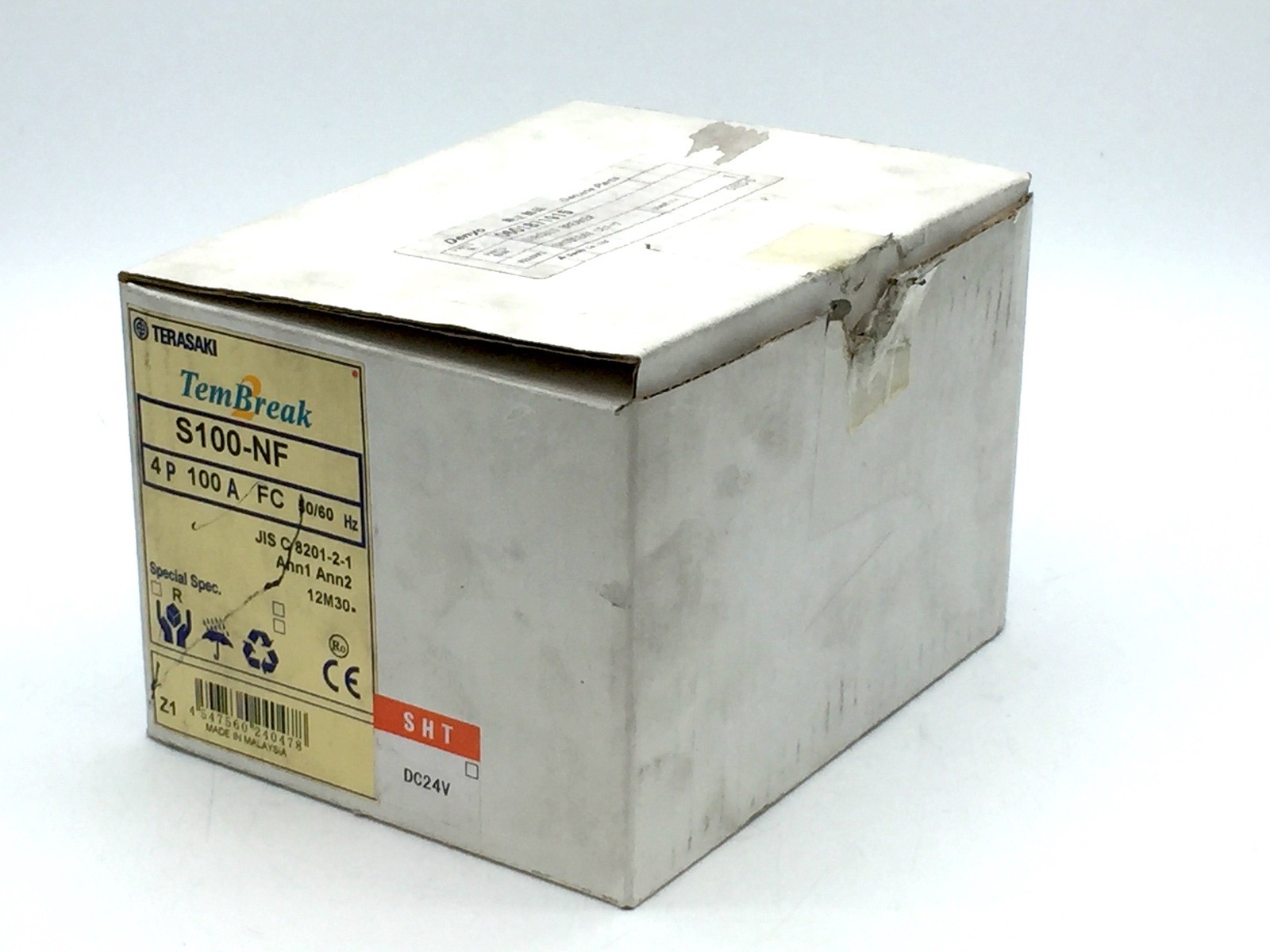 TERASAKI TemBreak S100-NF Circuit Breaker 60A FC 4P 30kA at 415V 24V DC Shunt Tr