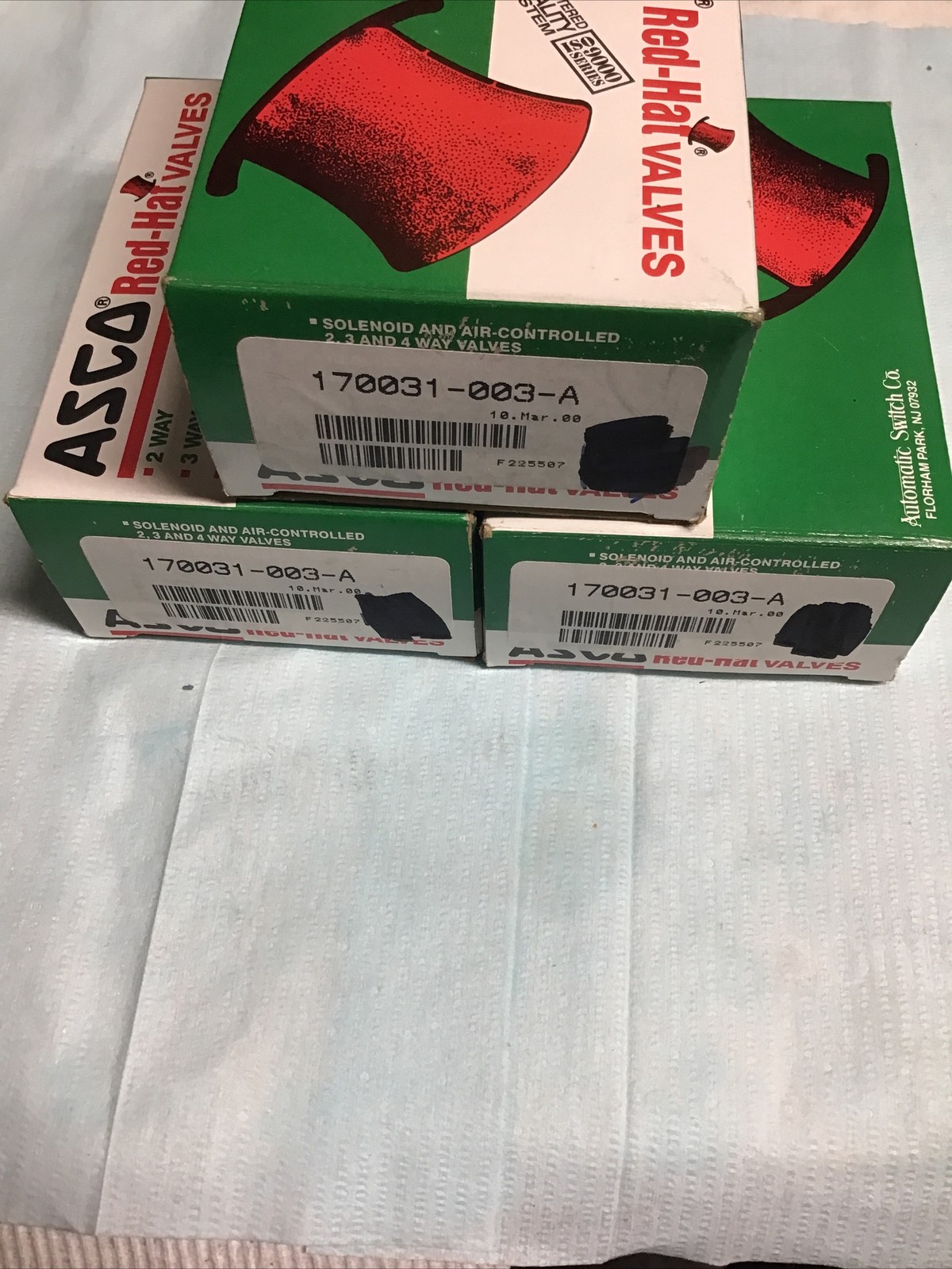 LOT OF (3) NEW OLD STOCK! ASCO RED HAT VALVE REPAIR KITS 170031-003-A