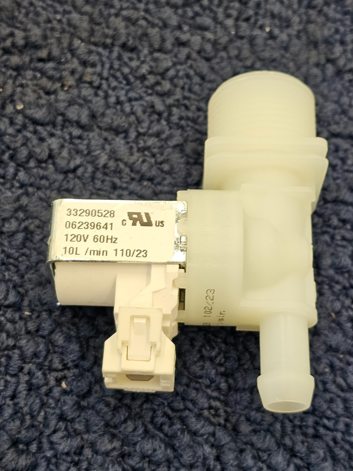 33290528 Water Path Sub Assembly Solenoid Valve 120V 60Hz 10L/min