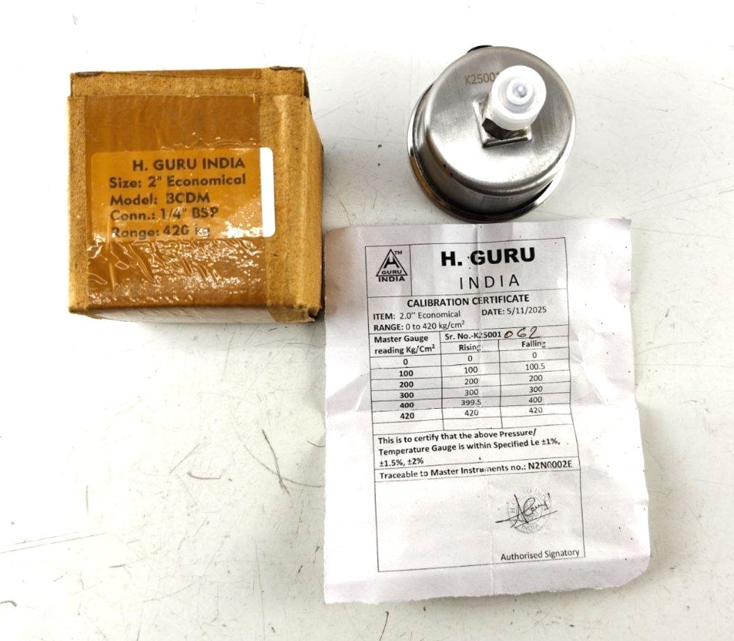 H.Guru BCDM 0-420BAR/0-6000PSI Pressure Gauge Conn.1/4″BSP