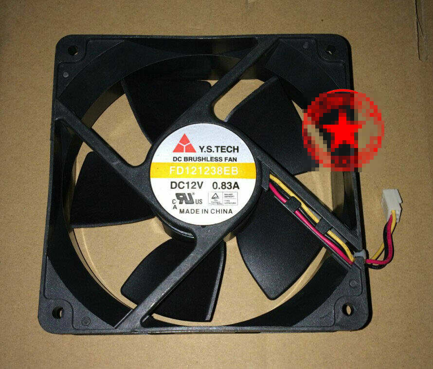 1pcs Y.S.TECH FD121238EB 12038 12CM 12V 0.83A cooling fan 3-wire